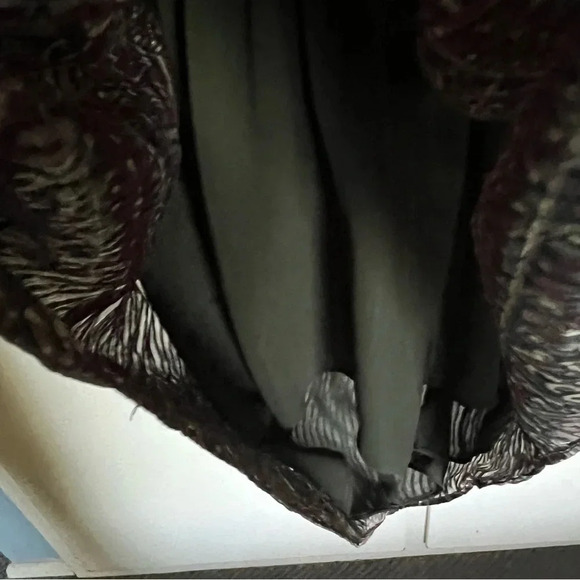 Frame Paisley‎ Metallic Silk Long Sleeve Mini Dress Size Small - Picture 9 of 15